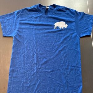 Blue T-Shirt with White Buffalo